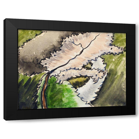Dogwood Black Modern Wood Framed Art Print with Double Matting by Dove, Arthur