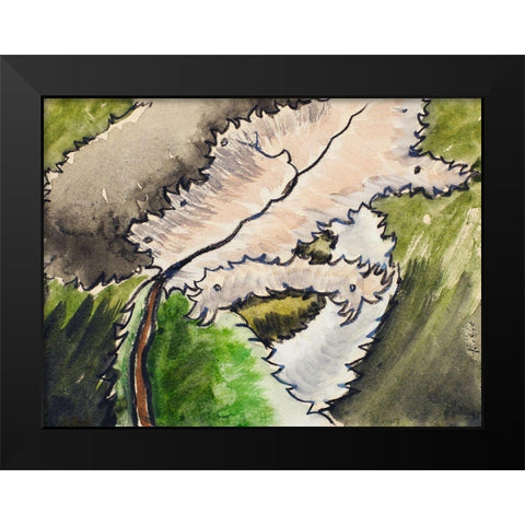 Dogwood Black Modern Wood Framed Art Print by Dove, Arthur