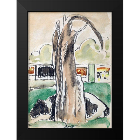 Tree Black Modern Wood Framed Art Print by Dove, Arthur