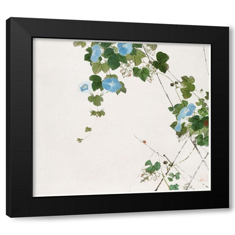 Insects and Flowers IV Black Modern Wood Framed Art Print with Double Matting by Lian, Ju