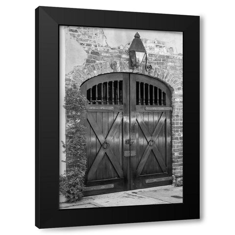 Wooden stable door Black Modern Wood Framed Art Print by The Yellowstone Collection