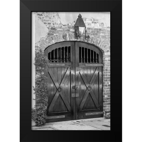 Wooden stable door Black Modern Wood Framed Art Print by The Yellowstone Collection