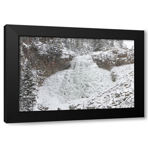 Rustic Falls, Yellowstone National Park Black Modern Wood Framed Art Print with Double Matting by Peaco, Jim