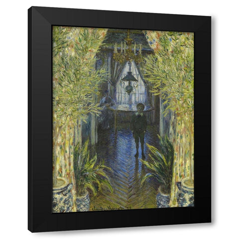 A Corner of the Apartment 1875 Black Modern Wood Framed Art Print by Monet, Claude