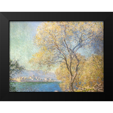 Antibes 1888 Black Modern Wood Framed Art Print by Monet, Claude