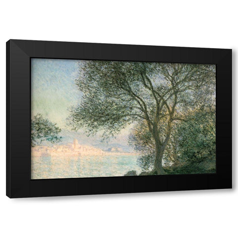 Antibes-view from the Salis 1888 Black Modern Wood Framed Art Print with Double Matting by Monet, Claude
