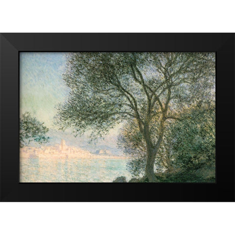 Antibes-view from the Salis 1888 Black Modern Wood Framed Art Print by Monet, Claude