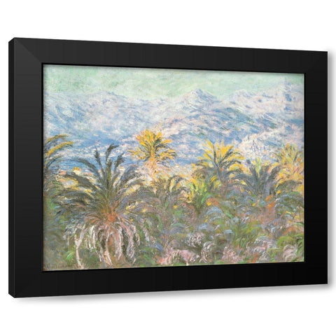 Bordighera I 1884 Black Modern Wood Framed Art Print by Monet, Claude
