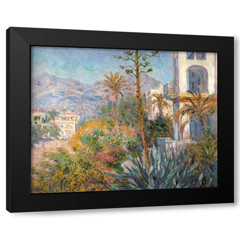 Bordighera II 1884 Black Modern Wood Framed Art Print with Double Matting by Monet, Claude