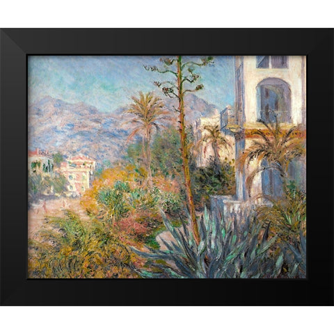 Bordighera II 1884 Black Modern Wood Framed Art Print by Monet, Claude