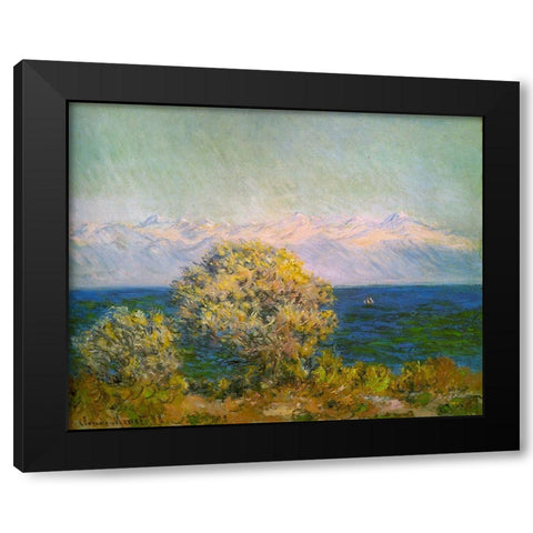 Cap DAntibes-Mistral 1888 Black Modern Wood Framed Art Print with Double Matting by Monet, Claude