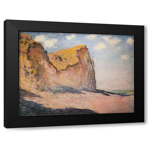 Cliffs near Pourville 1882 Black Modern Wood Framed Art Print with Double Matting by Monet, Claude
