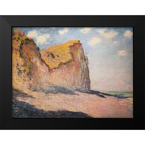 Cliffs near Pourville 1882 Black Modern Wood Framed Art Print by Monet, Claude