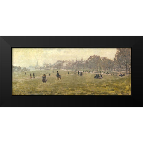 Green Park 1870 Black Modern Wood Framed Art Print by Monet, Claude