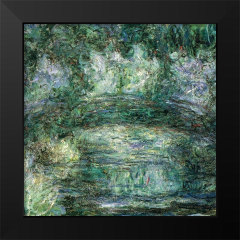 Japanese bridge 1918 Black Modern Wood Framed Art Print by Monet, Claude