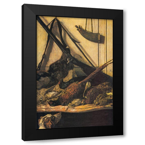 Sporting prizes 1862 Black Modern Wood Framed Art Print with Double Matting by Monet, Claude