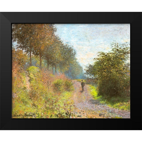 The Sheltered Path 1873 Black Modern Wood Framed Art Print by Monet, Claude