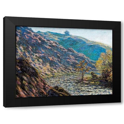 Torrent-Creuse 1889 Black Modern Wood Framed Art Print with Double Matting by Monet, Claude