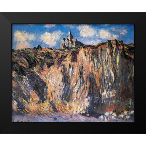 Varengeville Church 1882 Black Modern Wood Framed Art Print by Monet, Claude