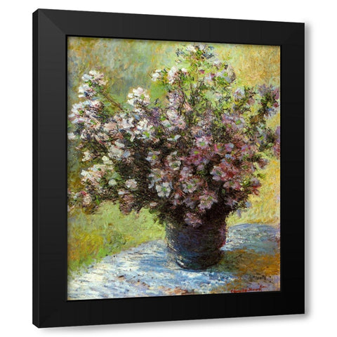 Vase of Flowers 1881 Black Modern Wood Framed Art Print with Double Matting by Monet, Claude
