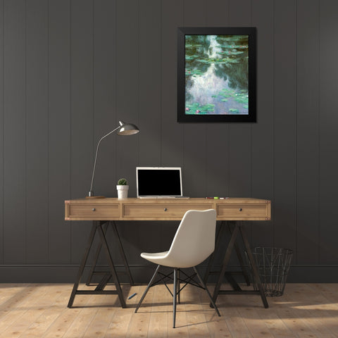 Water-lilies I 1907 Black Modern Wood Framed Art Print by Monet, Claude