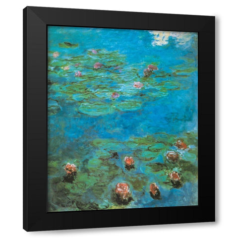 Water-lilies 1920 Black Modern Wood Framed Art Print with Double Matting by Monet, Claude