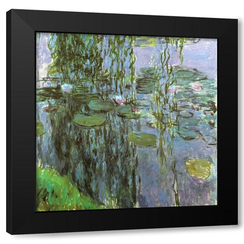Water-lilies 1915 Black Modern Wood Framed Art Print with Double Matting by Monet, Claude