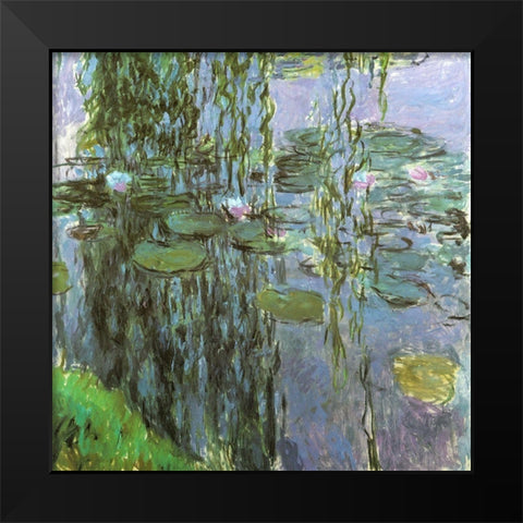 Water-lilies 1915 Black Modern Wood Framed Art Print by Monet, Claude