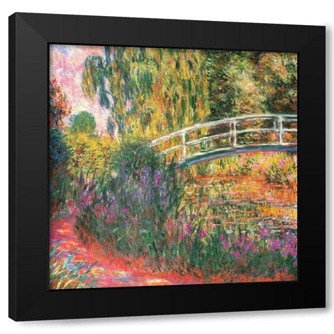 Water-lily pond-water irises 1900 Black Modern Wood Framed Art Print with Double Matting by Monet, Claude