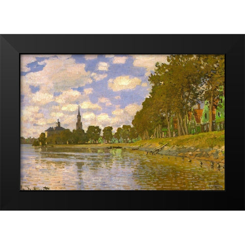 Zaandam-Holland 1871 Black Modern Wood Framed Art Print by Monet, Claude