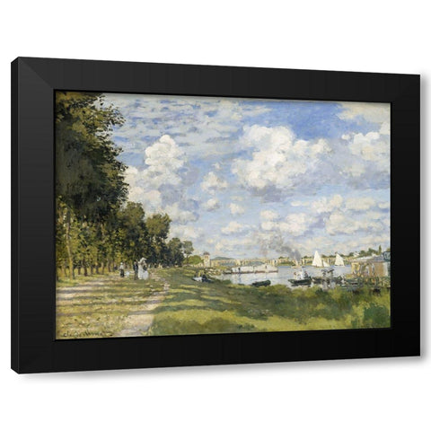 Le Bassin d’Argenteuil 1872 Black Modern Wood Framed Art Print by Monet, Claude