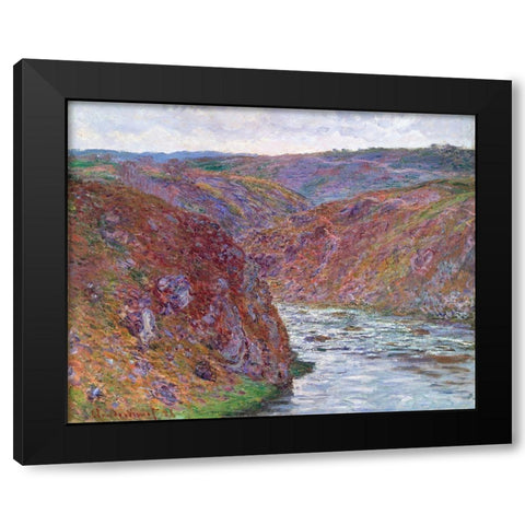 Valley of the Creuse Gray Day 1889 Black Modern Wood Framed Art Print by Monet, Claude