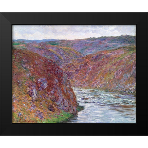 Valley of the Creuse Gray Day 1889 Black Modern Wood Framed Art Print by Monet, Claude