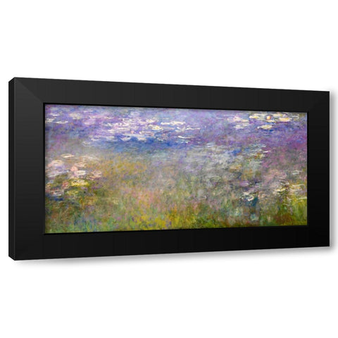 Water Lilies Agapanthus 1915 Black Modern Wood Framed Art Print by Monet, Claude