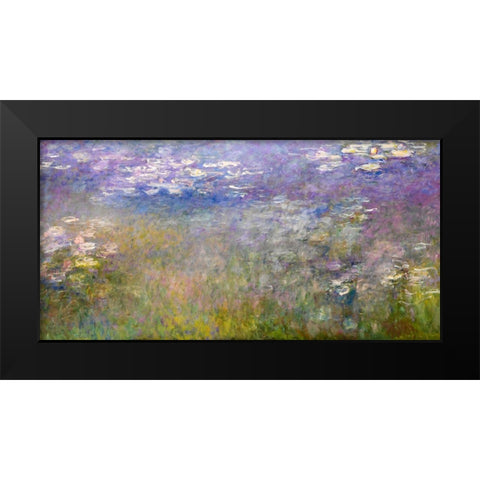 Water Lilies Agapanthus 1915 Black Modern Wood Framed Art Print by Monet, Claude