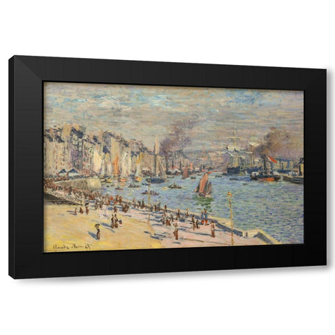 Port of Le Havre 1874 Black Modern Wood Framed Art Print with Double Matting by Monet, Claude