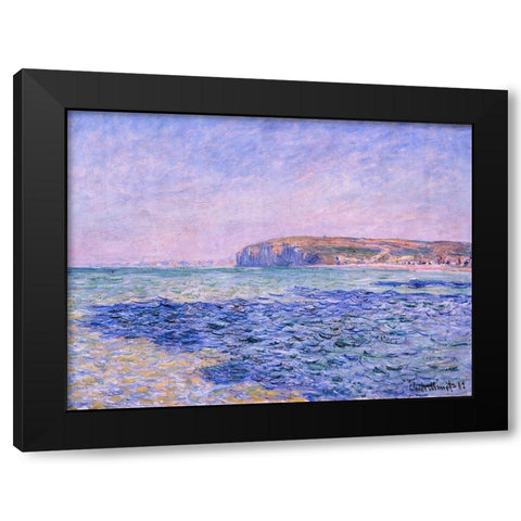 Shadows on the Sea. The Cliffs at Pourville 1882 Black Modern Wood Framed Art Print by Monet, Claude