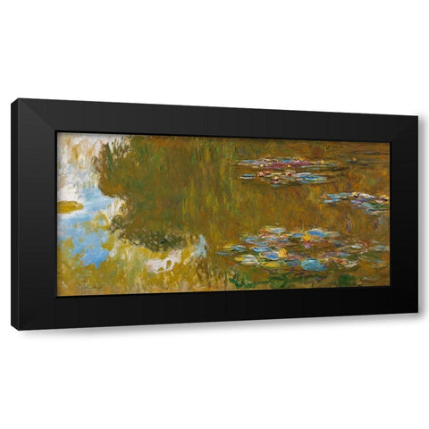 The Water Lily Pond 1917 Black Modern Wood Framed Art Print by Monet, Claude