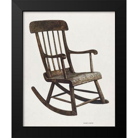 Rocker 1940 Black Modern Wood Framed Art Print by Brown, George C.