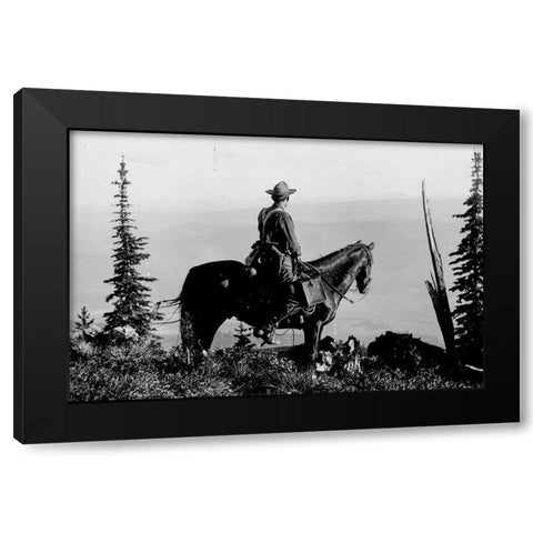 Back Country Black Modern Wood Framed Art Print by Vintage Photography