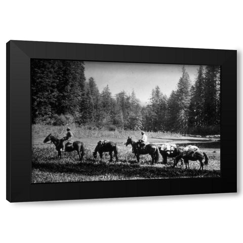 Small Meadow Black Modern Wood Framed Art Print by Vintage Photography