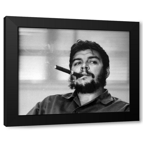 Che Guevera 1963 Black Modern Wood Framed Art Print by Vintage Photography