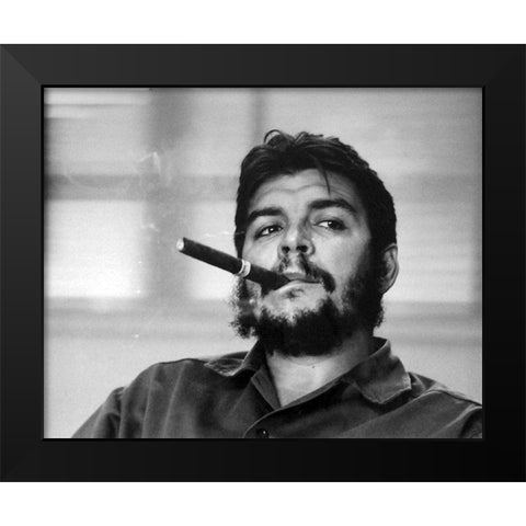 Che Guevera 1963 Black Modern Wood Framed Art Print by Vintage Photography
