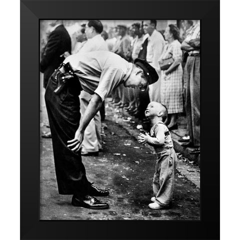 Faith and Confidence Washington DC 1958 Black Modern Wood Framed Art Print by Vintage Photography