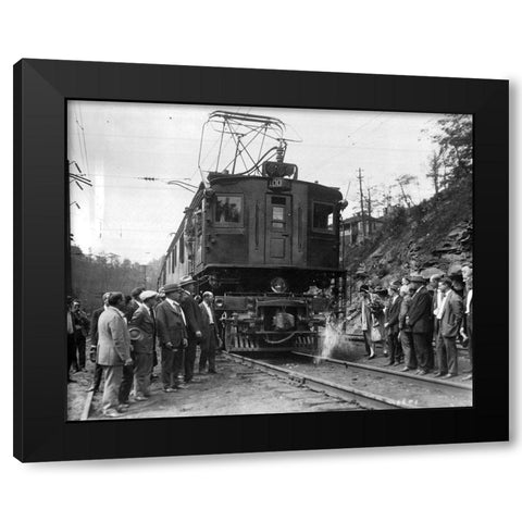 The Virginian Railway Alco-Westinghouse 1925 Black Modern Wood Framed Art Print by Vintage Photography