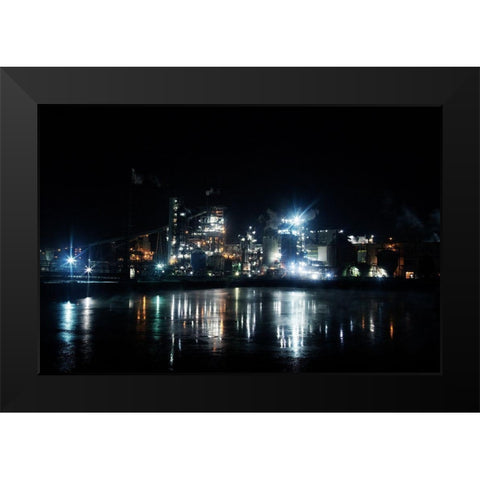 Alabama River Pulp Company and the Clairborne Mill Complex Black Modern Wood Framed Art Print by Highsmith, Carol
