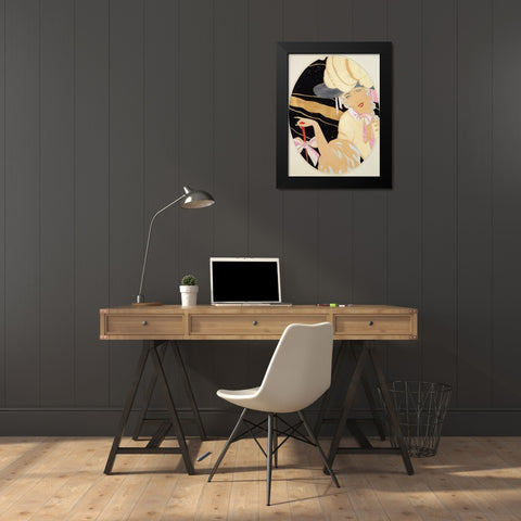 Elegant Lady Black Modern Wood Framed Art Print by Wegener, Gerda