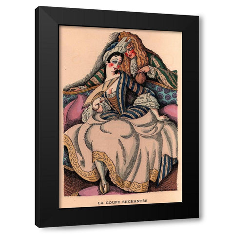 The Enchanted Cup Black Modern Wood Framed Art Print with Double Matting by Wegener, Gerda