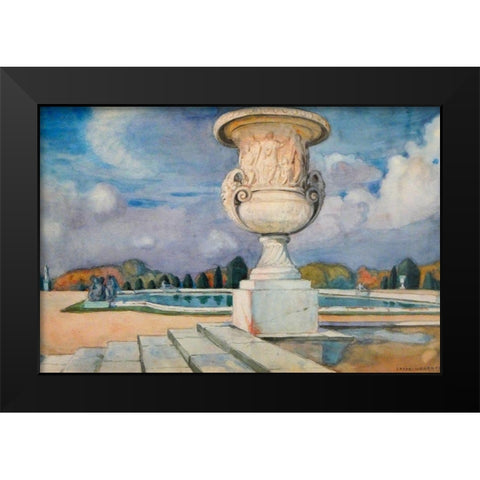The Vase of Peace Versailles Black Modern Wood Framed Art Print by Wegener, Gerda