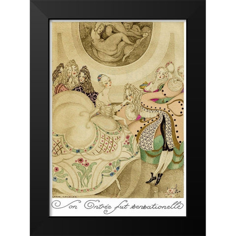 Sur talons rouges-contes image 013 Black Modern Wood Framed Art Print by Wegener, Gerda